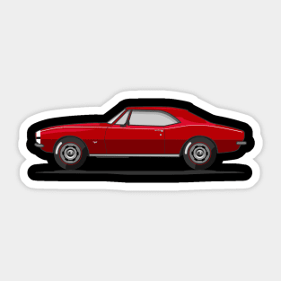 Red Muscle Car Vector Sticker